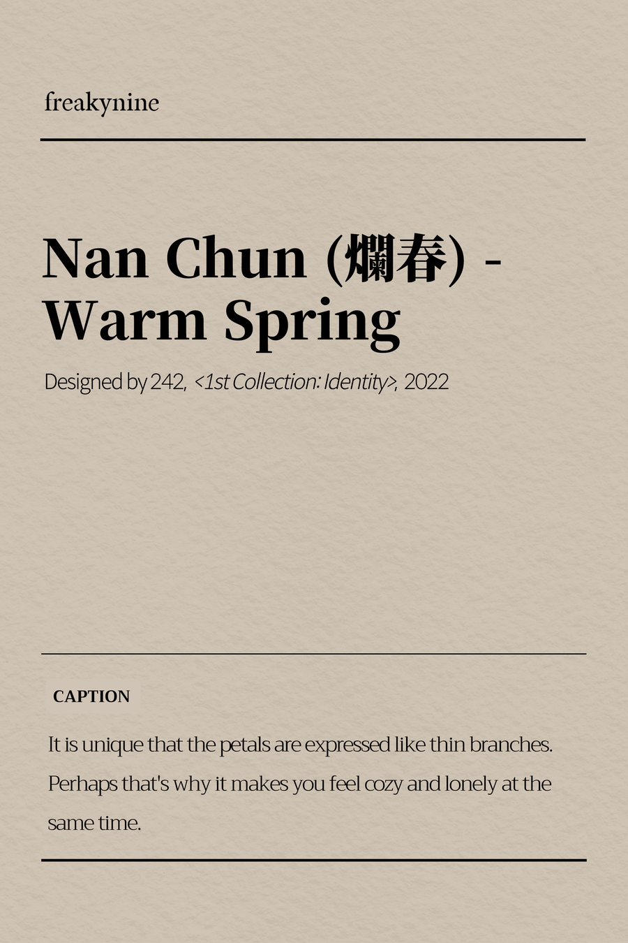(242) Nan Chun (爛春) - Warm Spring (2EA) - freakynine