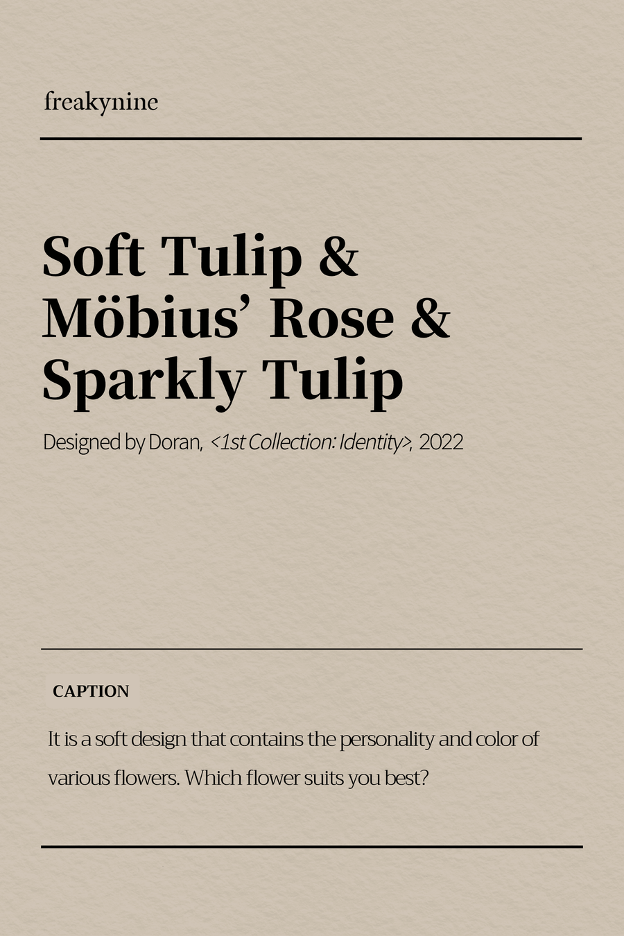 (Doran) Soft Tulip & Möbius’ Rose & Sparkly Tulip (2EA) - freakynine