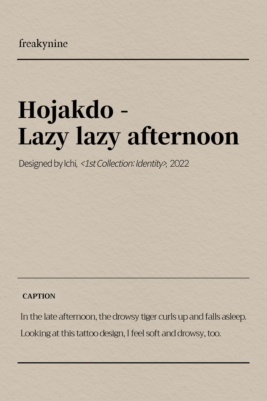 (Ichi) Hojakdo - Lazy lazy afternoon (2EA) - freakynine