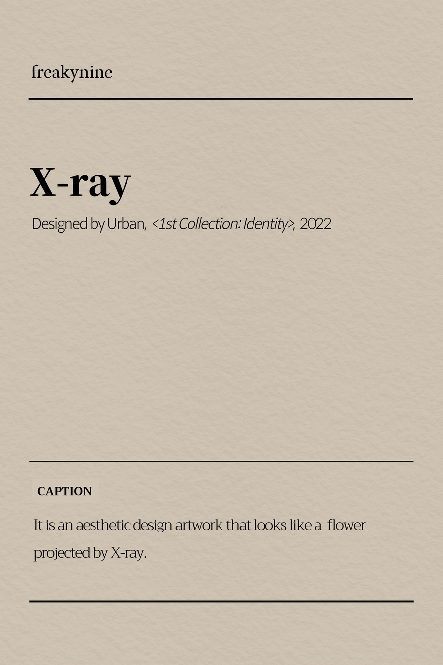 (Urban) X-ray (2EA) - freakynine