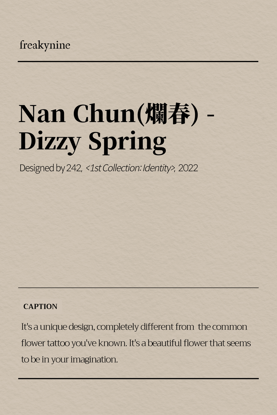 (242) Nan Chun(爛春) - Dizzy Spring (2EA) - freakynine