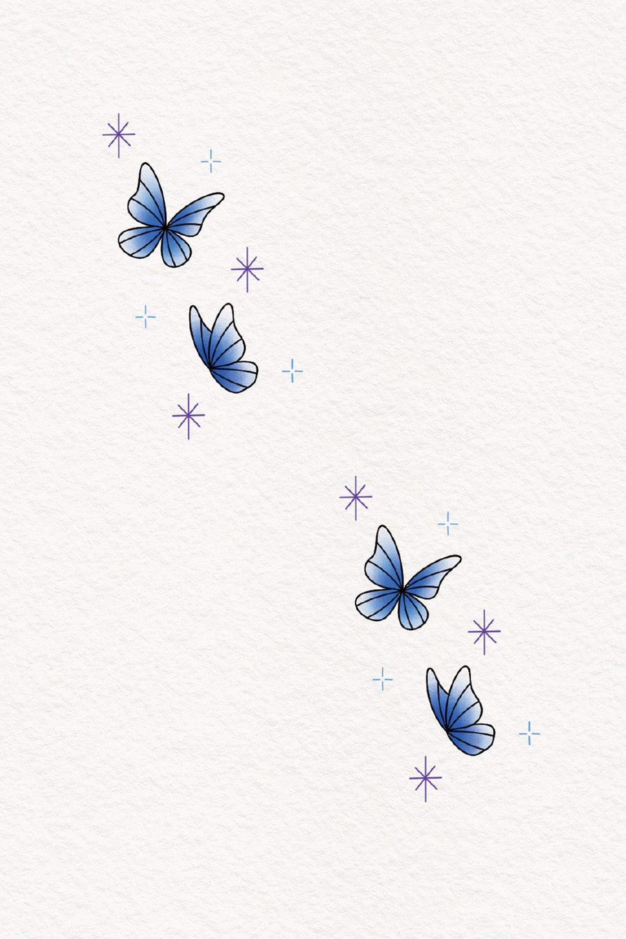 (Doran) Sparkly Butterflies (2EA) - freakynine