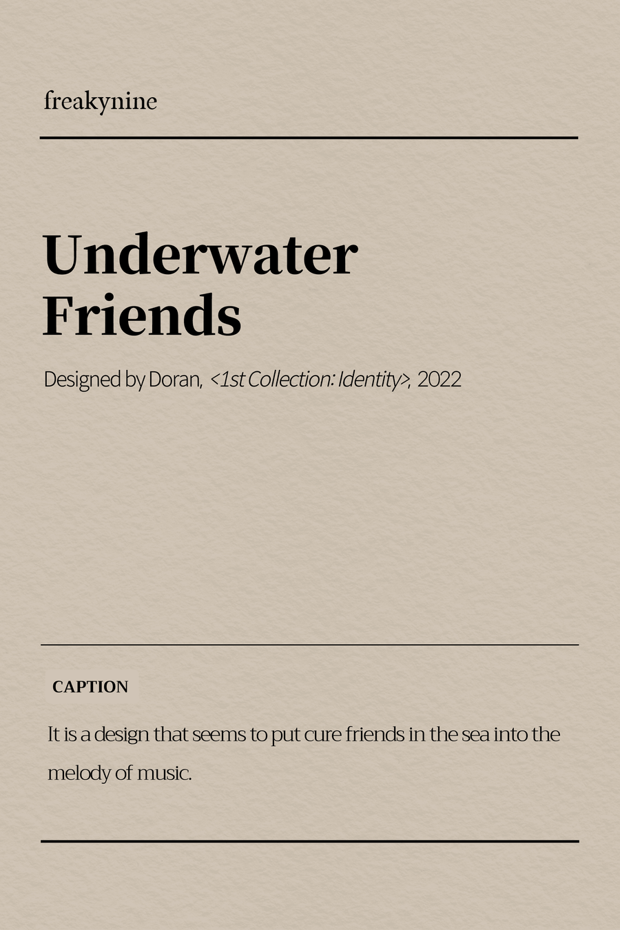 (Doran) Underwater Friends (2EA) - freakynine