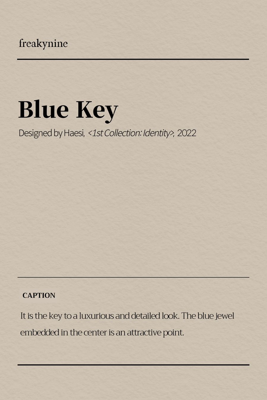 (Haesi) Blue Key (2EA) - freakynine