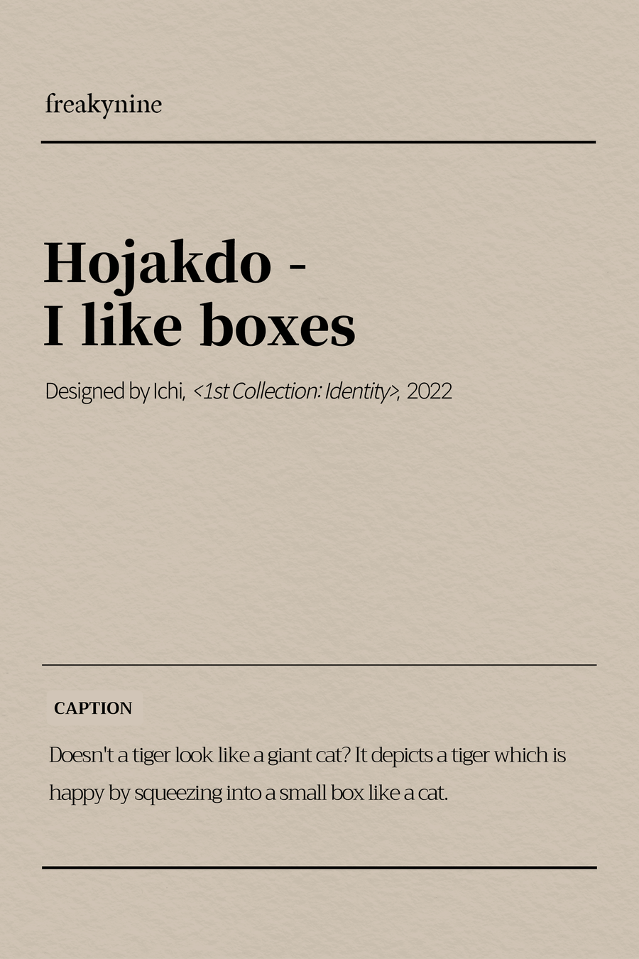 (Ichi) Hojakdo - I like boxes (2EA) - freakynine